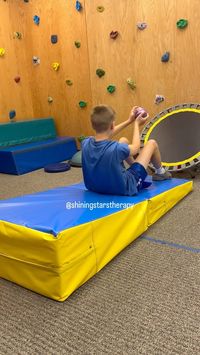 Shining Stars Therapy | Core strength!!!! Love this activity that incorporates core strength, graded control, upper extremity strength, eye hand coordination and… | Instagram