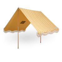 Clean, classic and crisp, this canvas tent has timeless style.