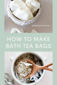 Don't miss this DIY beauty tip on how to make bath tea bags! It's a beautiful combination of sage, chamomile, and Epsomm salts!