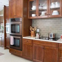 Rain Glass in cabinet doors