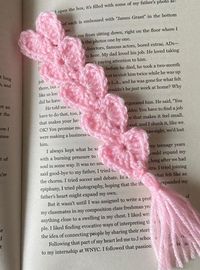 Introducing our charming Crochet Heart Bookmark, a delightful accessory that adds a touch of warmth and whimsy to your reading experience. Handcrafted with care and precision, this unique bookmark is more than just a functional item—it's a miniature work of art. The intricate crochet heart design not only showcases the skill of our artisans but also brings a sense of handmade charm to your favorite books. Whether you're an avid reader or looking for a thoughtful gift for a book lover, this Croch