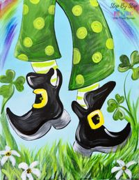 How To Paint "Dancing Leprechaun Legs" - Acrylic Painting Tutorial