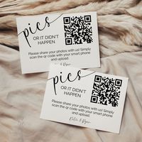 "This instant download Wedding QR Code template is the perfect addition to your wedding . This minimalist enclosure card can be sent to your guests with your invitation or displayed as table decor. Allowing your guests to capture the priceless memories of your event and quickly upload them to your photo share.    Please see the link below to demo before you buy! SAVE 40% WHEN YOU BUY 3 OR MORE ITEMS! *Discount will be automatically applied at checkout. ---------------------------- DEMO LINK ----