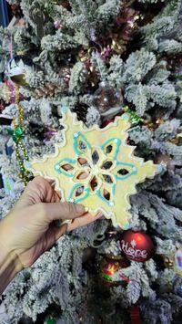 I made a snowflake cookie with my new giant cookie cutter using my favorite recipe!