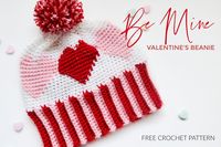 Be Mine... Valentine Crochet Beanie Pattern - Looped and Knotted