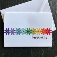 Floral Birthday Card Handmade Greeting Happy Birthday Card - Etsy