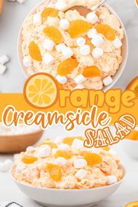 Orange Creamsicle Salad is the perfect addition to a summer picnic or potluck. This fluffy jello salad is filled with tangy orange flavor, light whipped topping, mini marshmallows, and mandarin oranges.