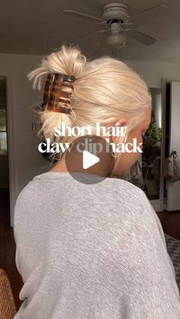 maria layton on Instagram: "SHORT HAIR CLAW CLIP HACK!! save for future use! apparently this works for the SUPER long haired girlies too!!! i am not the inventor of this hack i saw it on pinterest a while ago!! i hesitated to chop my hair because i love my claw clips to much but this saved me!!!!"