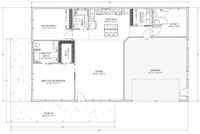 2 bed/2 bath + office pole barn house floor plan