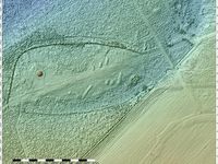 The image shows the Lidar scan of the area around the Cairn and Clan Graves at Culloden revealing the micro-topography of the battlefield and its monuments.