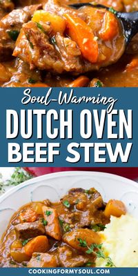 Experience the ultimate comfort food with our hearty Dutch Oven Beef Stew! Perfect for chilly days, this stew cooks for about 2 hours, ensuring the beef is tender and full of flavor. Every bite is a warm hug on a cold day! Give this recipe a try and you'll see why it's our favorite winter comfort food.