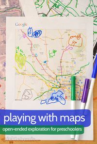 Playing with Maps - open-ended exploration for preschoolers from picklebums.com