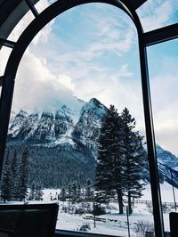 Our view at lunch in the Lakeview Lounge was jaw-dropping. Best seat in the house! We could have sat here all day people watching and drinking endless hot chocolates.  honeymoon, honeymooning, Banff Canada, lake louise, Fairmont chateau, mountain views, winter wonderland, travel guide, traveling, snow, snowing, vacation, Canadian rockies