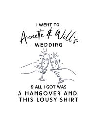 Customized Wedding T-shirt SVG file. 2-3 day turnaround time. Proof will be sent! Enter couple's name in personalization box in order you want them listed.