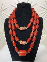 Coral beads that would make you look royal.