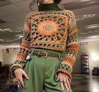 Flower Power Crochet Sweater Pattern - Etsy