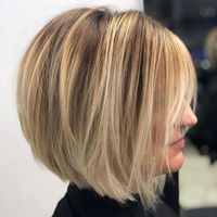 Rounded Bob with Long Bangs