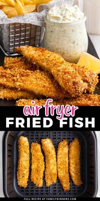 Learn how to fry fish in air fryer. When frying fish in the air fryer you'll need to use a bread crumb coat, not a batter coat. Air fryer fried fish is healthier than fried tilapia and tastes just as good! This 30 minute meal is a great dinner recipe. Cook as a main course. Use with tilapia, cod, halibut or your favorite white fish.