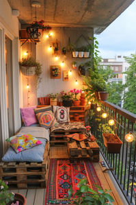 Create a relaxing and functional outdoor nook with these small balcony ideas for apartments. 🌸🏙️