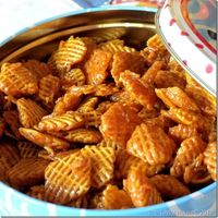 Caramel Crispix~ Great holiday snack, party treat or gift!