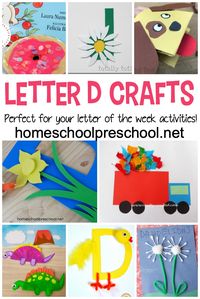 Letter of the Week: 20+ Preschool Crafts to Teach Letter D