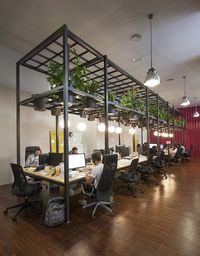 In barcelona, studio lagranja have created an airy, plant-filled office space for start-up 'typeform', based on ideals of fresh air and free mobility.