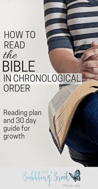 Chronological bible reading plan study