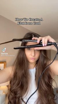 Hair tutorial, hair inspiration, hair ideas, curly hair, curling iron, how to curl hair, hair straightener, curling hair with straightener, hair, brown hair, long hair, curling hair tutorial, hair styles, styling hair, hair stylist