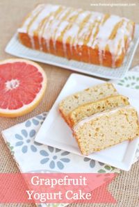 Grapefruit Yogurt Cake via @theleangrnbeanblog