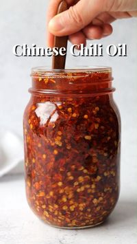 30-min. Easy Chinese Chili Oil. A spicy, delicious, chili oil made of red chili flakes, onion, garlic and other aromatics. An easy condiment that elevates any meal! Recipe: https://christieathome.com/blog/chinese-chili-oil/ ������‍������ #how to make chili oil #chili oil recipe chinese #chili garlic oil recipe #CheeseSaucesandFondues