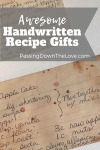 Handwritten Recipe Gifts to Celebrate and Preserve Family Favorites