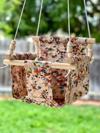 WEATHERPROOF Outdoor Garden Baby Swing With Pillow and Playing Beads - Etsy