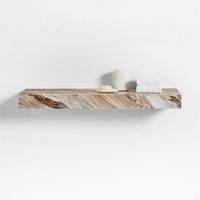 Gustav Marble Floating Shelf 34" | Crate & Barrel