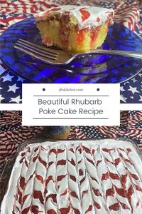 Beautiful Rhubarb Poke Cake Recipe - GB's Kitchen