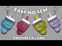 CROCHET TRAVEL CUP MUG - STANLEY YETI NO SEW AMIGURUMI KEYCHAIN - YouTube