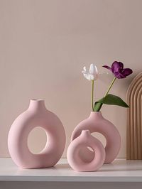 Pink  Collar  Porcelain   Embellished   Home Decor