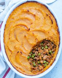 Healthy sweet potato shepherd's pie