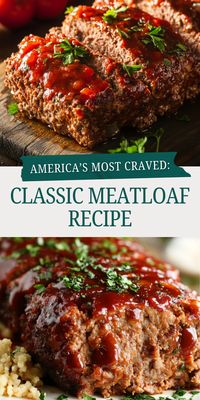 Discover America’s most craved classic meatloaf recipe that’s taking over kitchens. This delicious and easy-to-make dish is perfect for family dinners. Save this pin for later and bring a timeless favorite to your table. Click to get the full recipe!