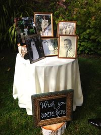 What a sweet way to include all your loved ones at your wedding, whether they are still with you or not. I love these wedding memory table ideas.