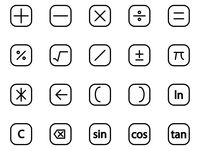 Calculator Symbol Icons by ade nur hidayat on Dribbble