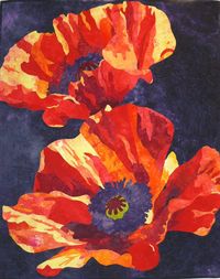 Poppies, Elaine Quehl workshop