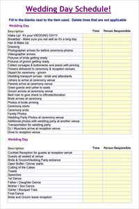 30+ Wedding Schedule Templates & Samples - DOC, PDF, PSD | Free & Premium Templates