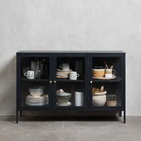 AllModern Krasimira Black 3-Section Sideboard & Reviews | Wayfair