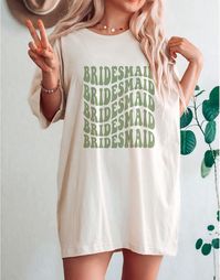 This retro inspired bridesmaid shirt is perfect for your bach party! The tshirt is super comfy and soft, and has a very cool aesthetic style. This shirt is true to size. For an oversized look size up 2/3 sizes from your normal size. Please check the product dimensions in the photo section, to confirm the right size for you. CUSTOMIZATION: If you would like this design on another medium or in another color, please feel free to reach out to me and let me know, most probably I can get it made for y