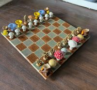 Mushroom Chess Set Handmade Ceramic Edible and Poisonous - Etsy