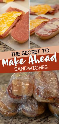 The secret to make ahead sandwiches for lunch! These back to school sandwiches that tastes good are so easy to make. Follow this lunch making tip to learn how to make sandwiches ahead of time that stay fresh all week! Save this pin for later!