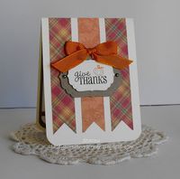 Simple but striking Thank You card - could be altered for any season or color pallette