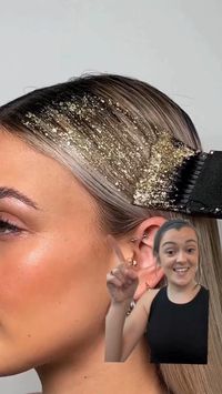 New Year’s Eve glam in the making! 🌟🎉 Sprinkle some glitter magic into my hair because why should the ball drop get all the sparkle? ✨✨ ⁠ ⁠ Check out the tutorial to shine brighter than the fireworks this NYE! 💁‍♀️🎆