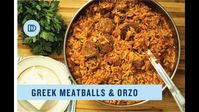 Keftedes Youvetsi: One Pan Baked Meatballs & Orzo Pasta - YouTube