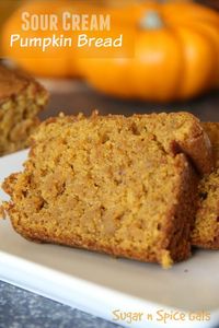 Sour Cream Pumpkin Bread - Sugar n' Spice Gals